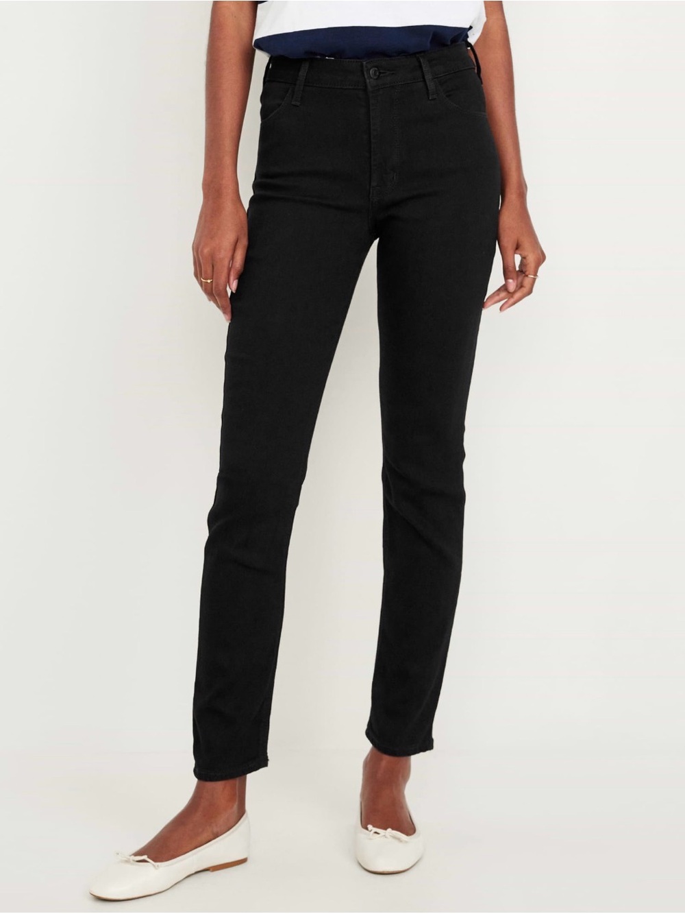 NWT black Old Navy Wow straight skinny jeans